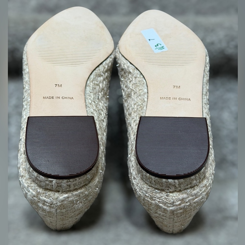 NEW Talbots Edison Bow Bouclé Flats Balletcore Parisian Chic Women’s 7 Soft Girl - Picture 10 of 10